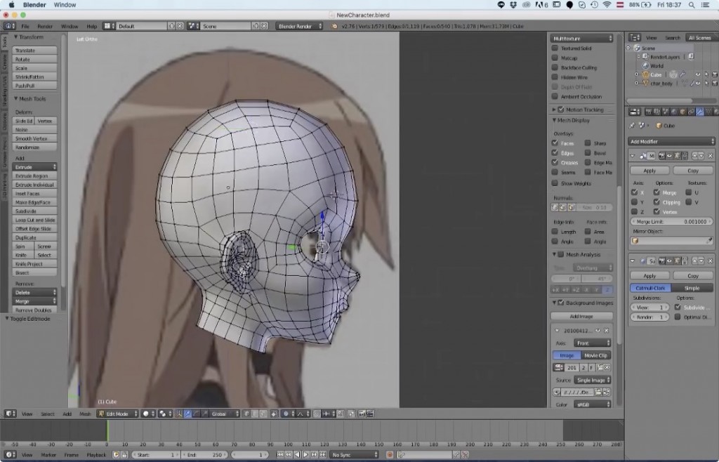 お顔はキャラクターの命 Blenderを使ったアニメ顔モデリング チュートリアル Cg Geeks