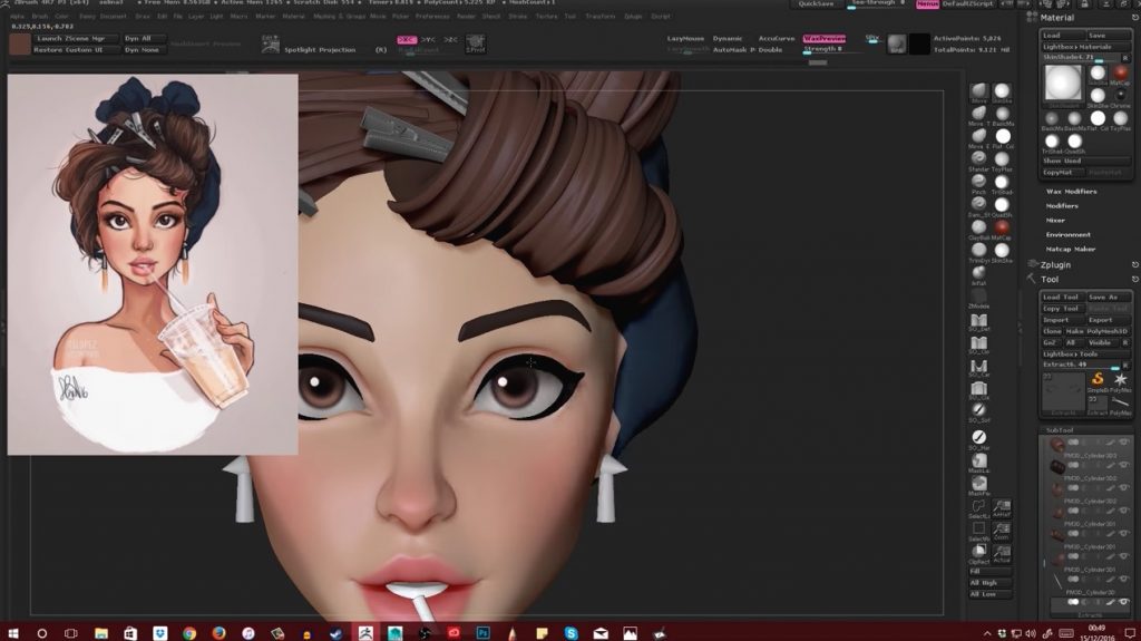 また1枚のイラストから作り上げる Zbrushキャラクター制作タイムラプス全3本 Cg Geeks