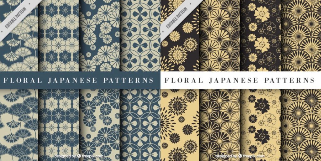 和風を作る 日本っぽい 和柄 ベクターテクスチャ全16種類 Floral Japanese Pattern が無料配布中 Cg Geeks