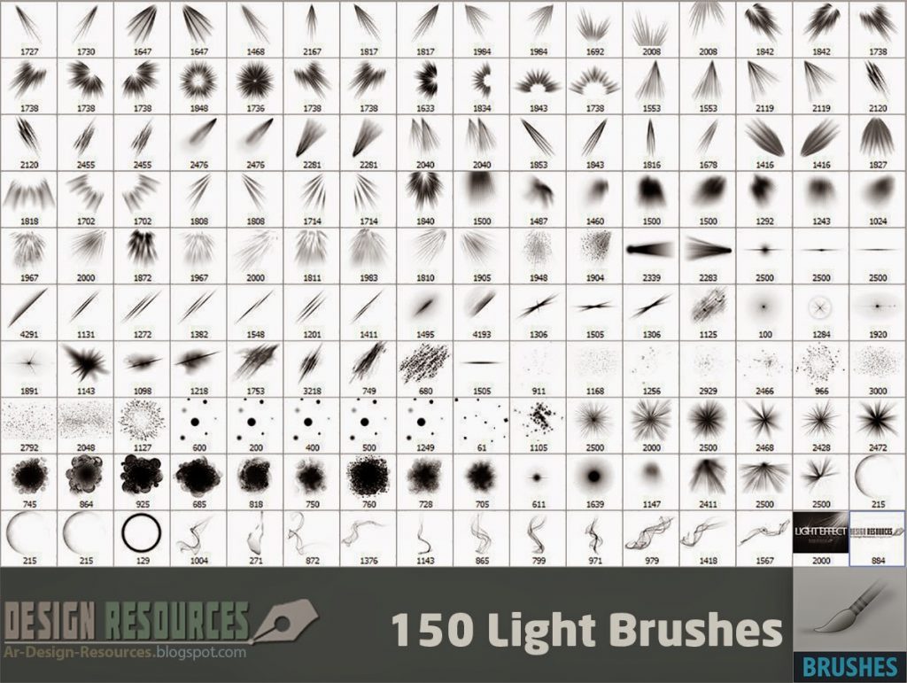 光線や光源などライトエフェクト150種類を収録したphotoshopブラシ 150 Light Effect Brushes 無料配布中 Cg Geeks