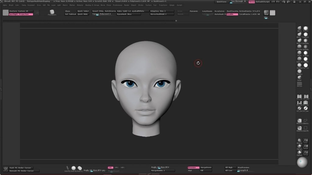 やっぱりお顔が命 Zbrushと3d Coatを使った 頭部 のリトポロジー チュートリアル Cg Geeks