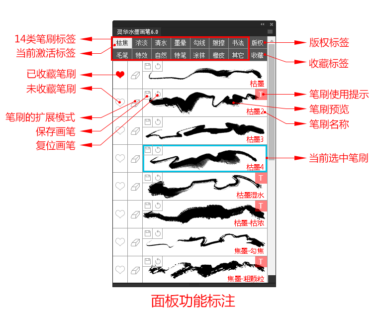 筆ブラシならこれ 水墨画photoshopブラシセット 灵华水墨画笔 の描き味が本物以上に美しい Cg Geeks