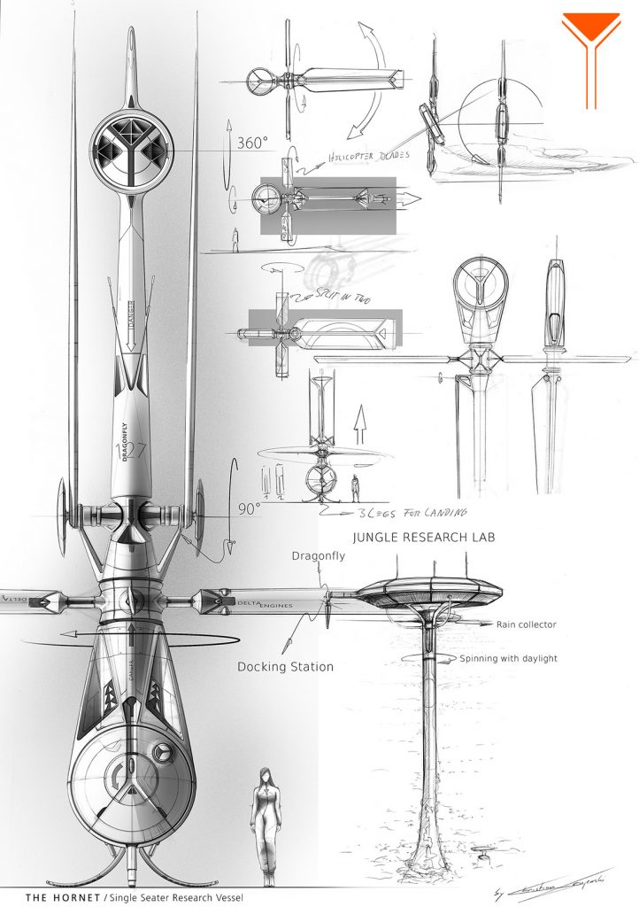 Project Ourea Sci-Fi Novel and Concept Art Book project; The Hornet