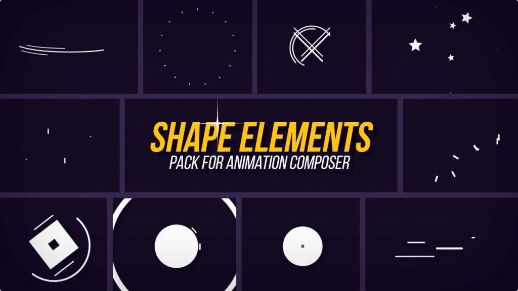 シェイプアニメ系の決定版 798種類のシェイプアニメーションを収録したaeプリセット Shape Elements Pack Cg Geeks