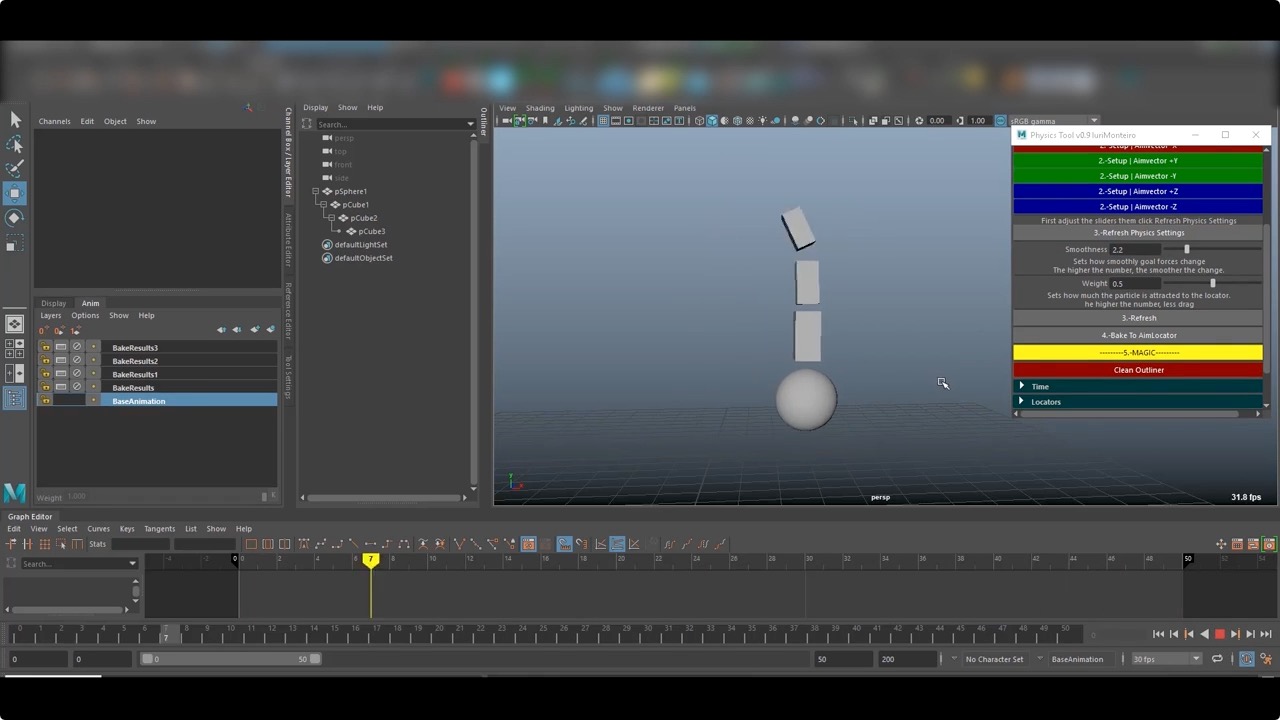 アニメーションに自然さを！！物理演算系Mayaプラグイン「Physics Tools for Maya」が素晴らしい！！ CG GEEKS