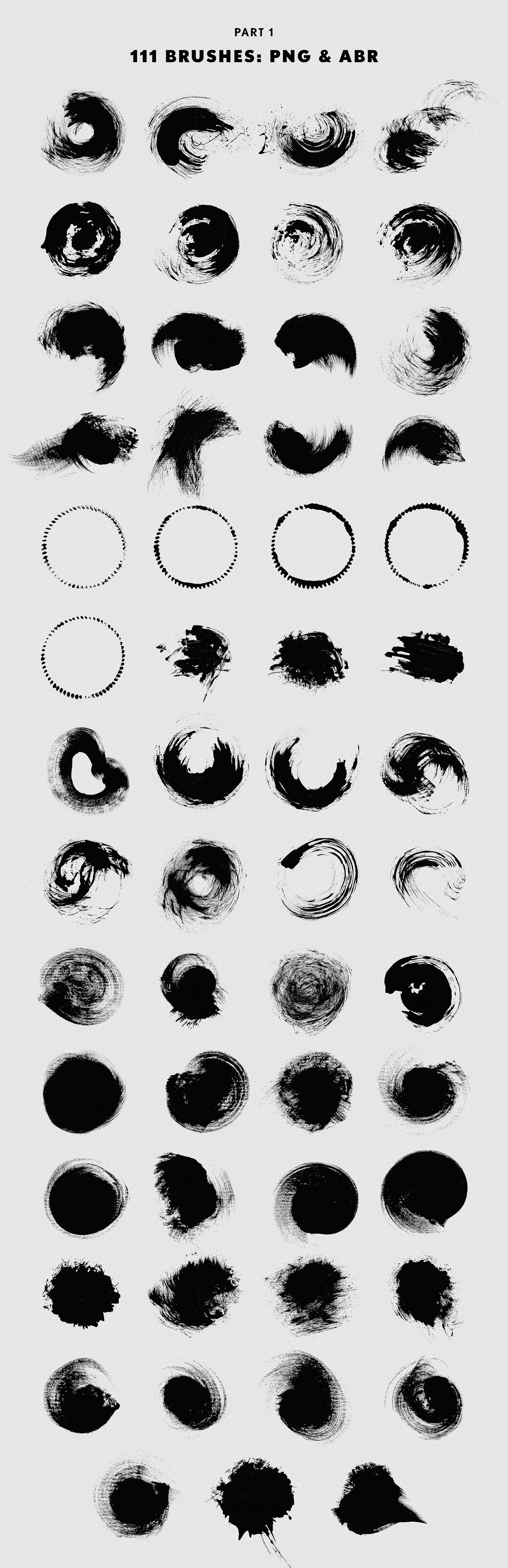 まるごと筆感 111種類のphotoshop用筆ブラシがバンドルされた Swirls Strokes Brushes Set Cg Geeks